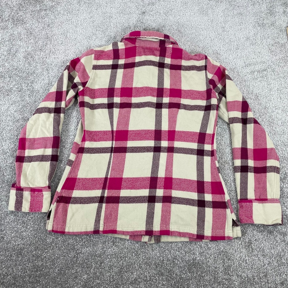 Patagonia Flannel Shirt Womens 4 Cotton Pink Plaid Button Up Camping Lumberjack - Picture 5 of 11